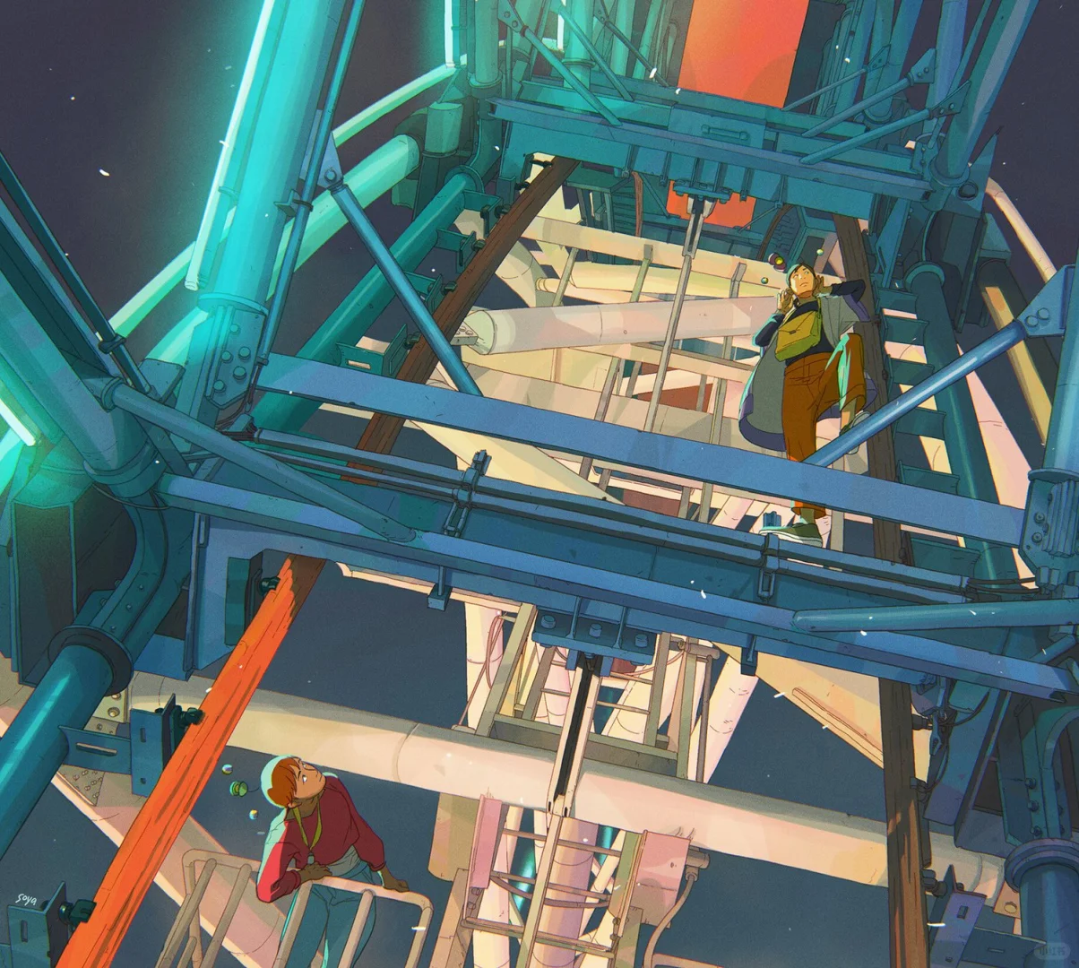 🪷电影分镜般故事感画面构图考究瑞典插画师