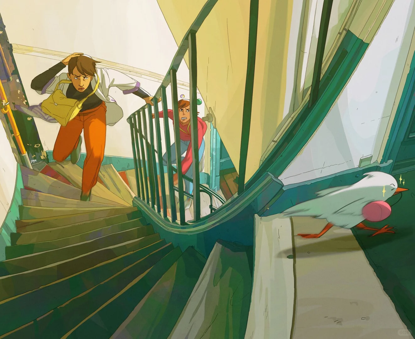 🪷电影分镜般故事感画面构图考究瑞典插画师