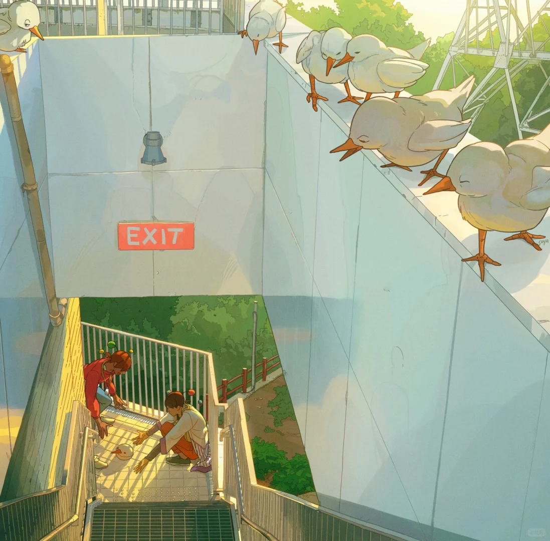 🪷电影分镜般故事感画面构图考究瑞典插画师