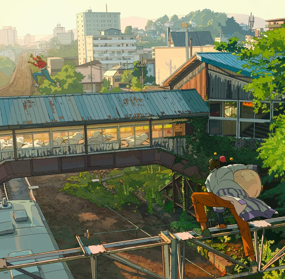 🪷电影分镜般故事感画面构图考究瑞典插画师