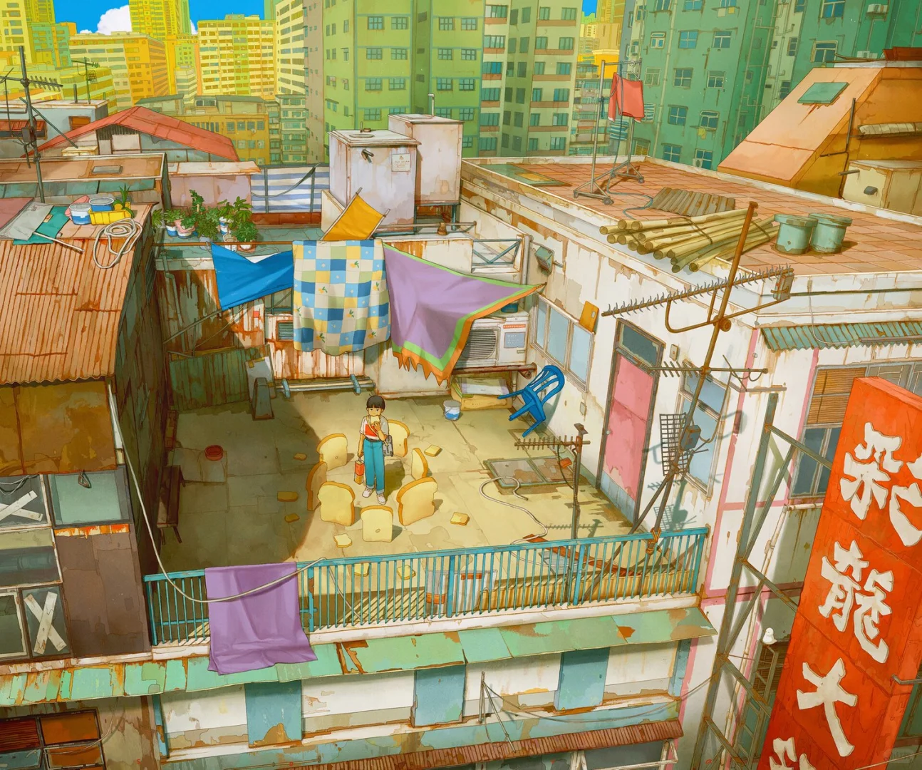 🪷电影分镜般故事感画面构图考究瑞典插画师