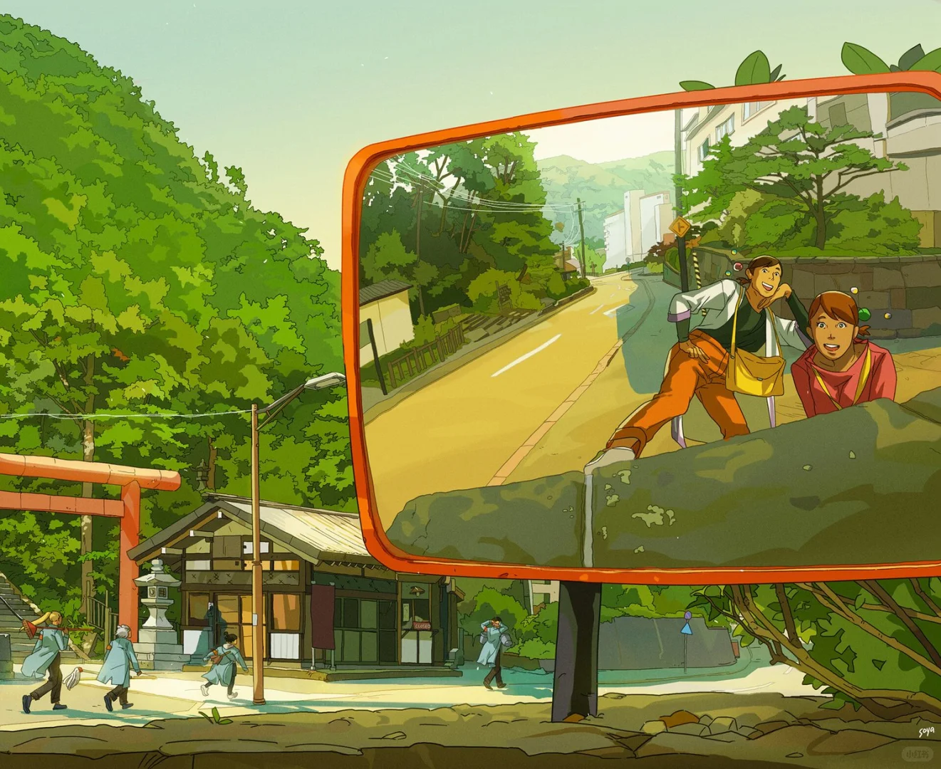 🪷电影分镜般故事感画面构图考究瑞典插画师