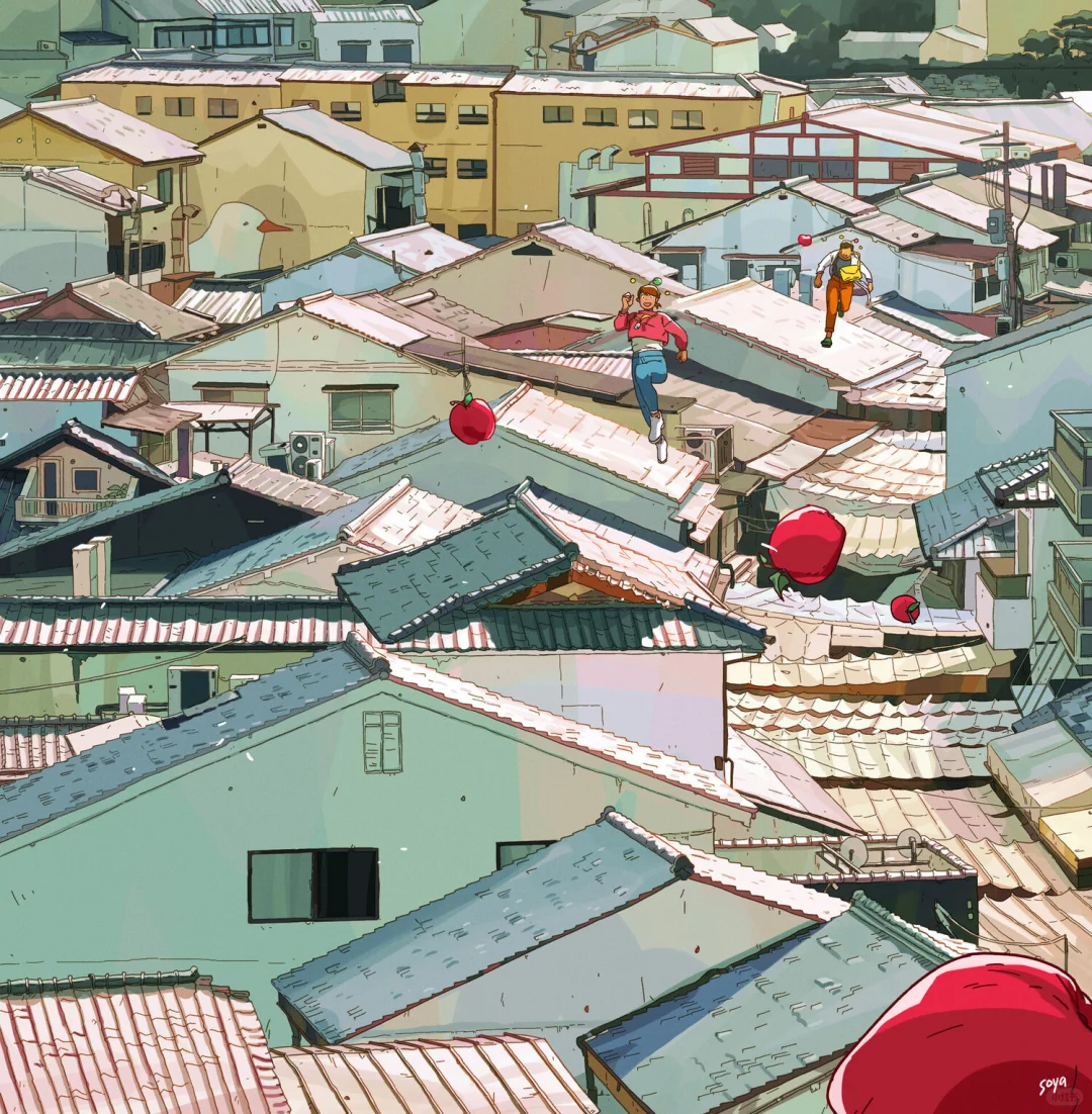 🪷电影分镜般故事感画面构图考究瑞典插画师