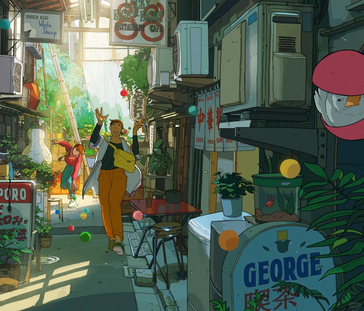 🪷电影分镜般故事感画面构图考究瑞典插画师