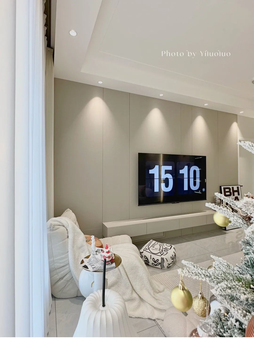 网友说，我家电视墙 美到她的心巴上 🔗附详