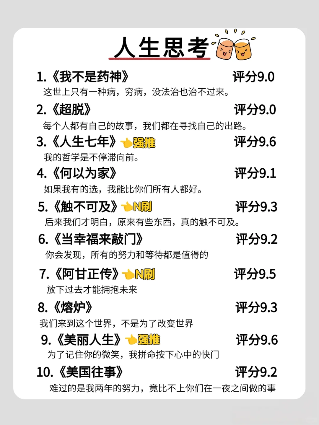 狂刷这70部电影，脑子真的会变快‼️