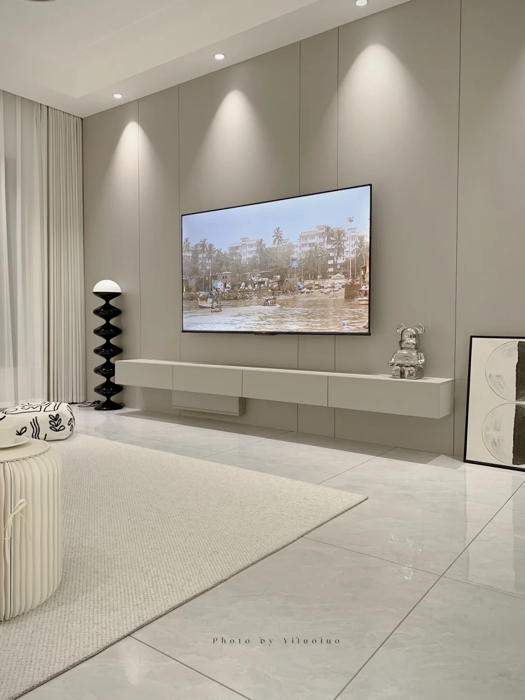 网友说，我家电视墙 美到她的心巴上 🔗附详