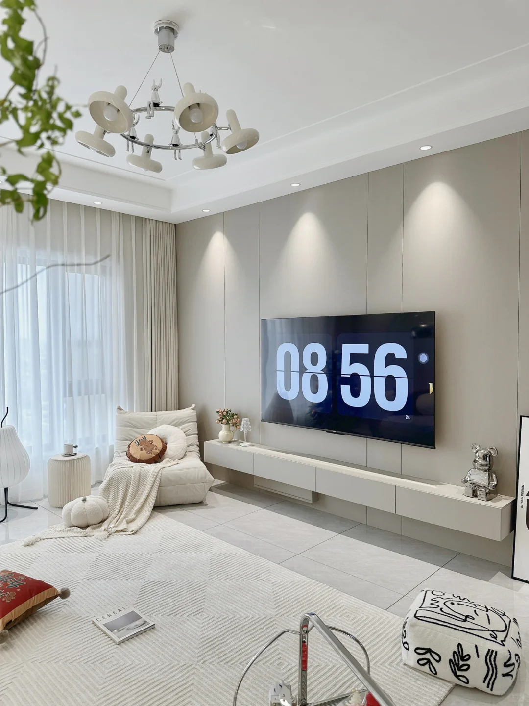 网友说，我家电视墙 美到她的心巴上 🔗附详