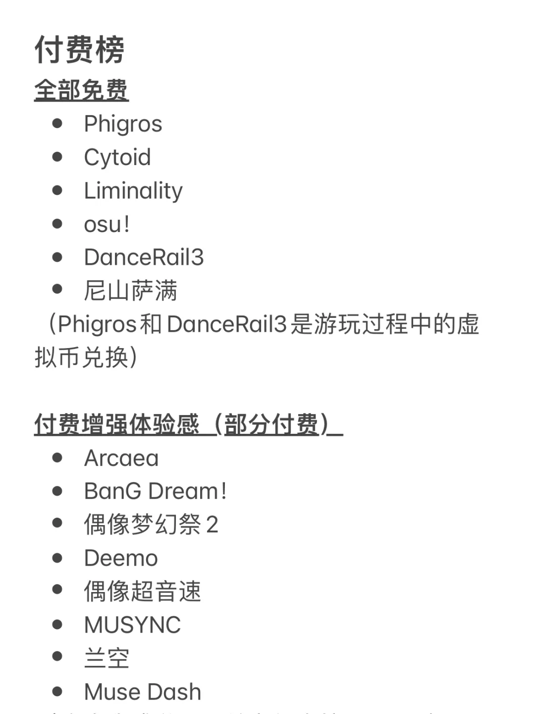 咱就是说 整一个音游合集