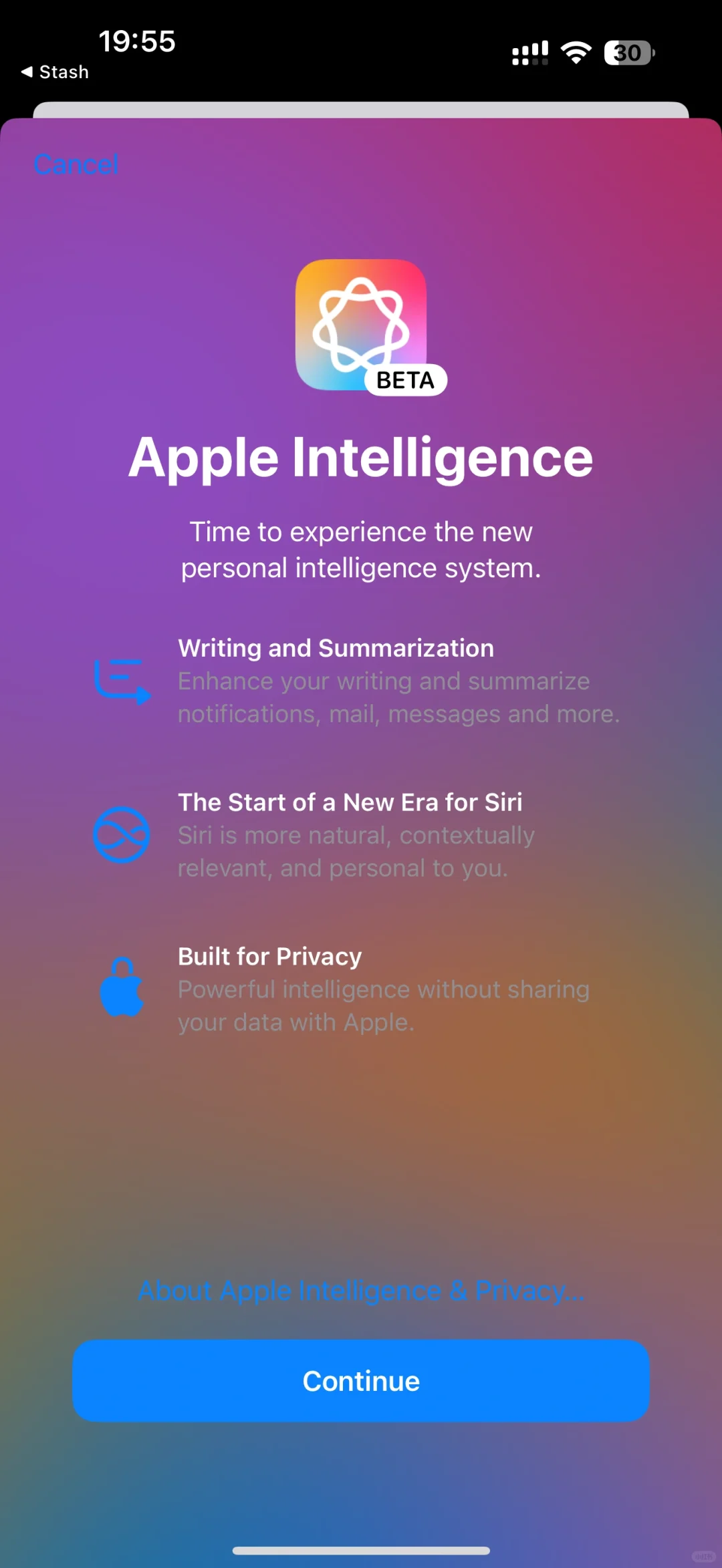 IOS18.5开启Apple intelligence条件