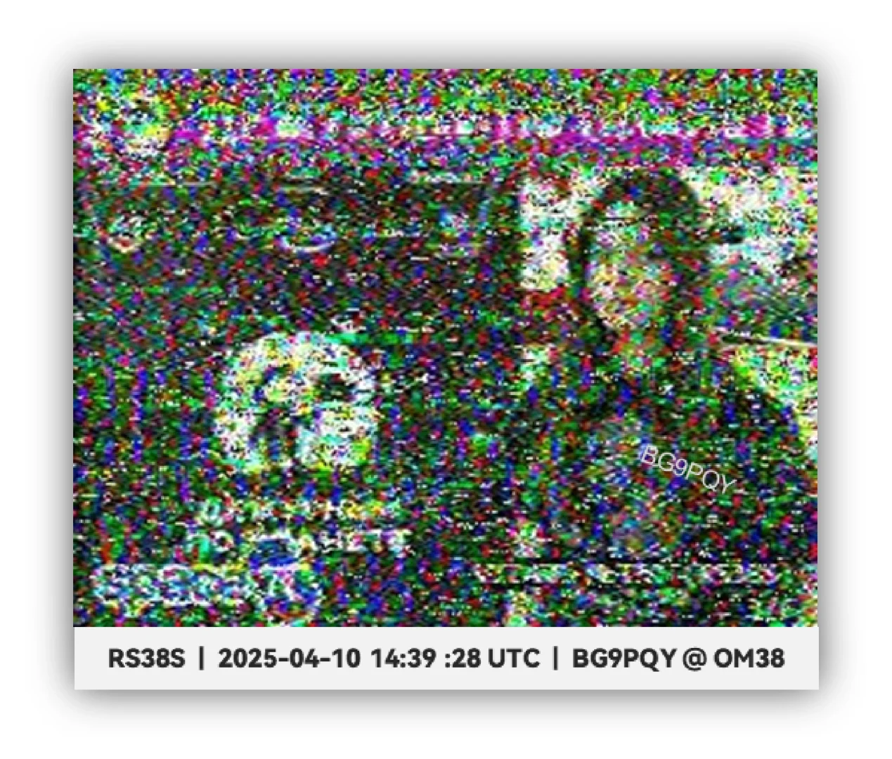 接收RS38S卫星4月10日“女工程师”专题SSTV