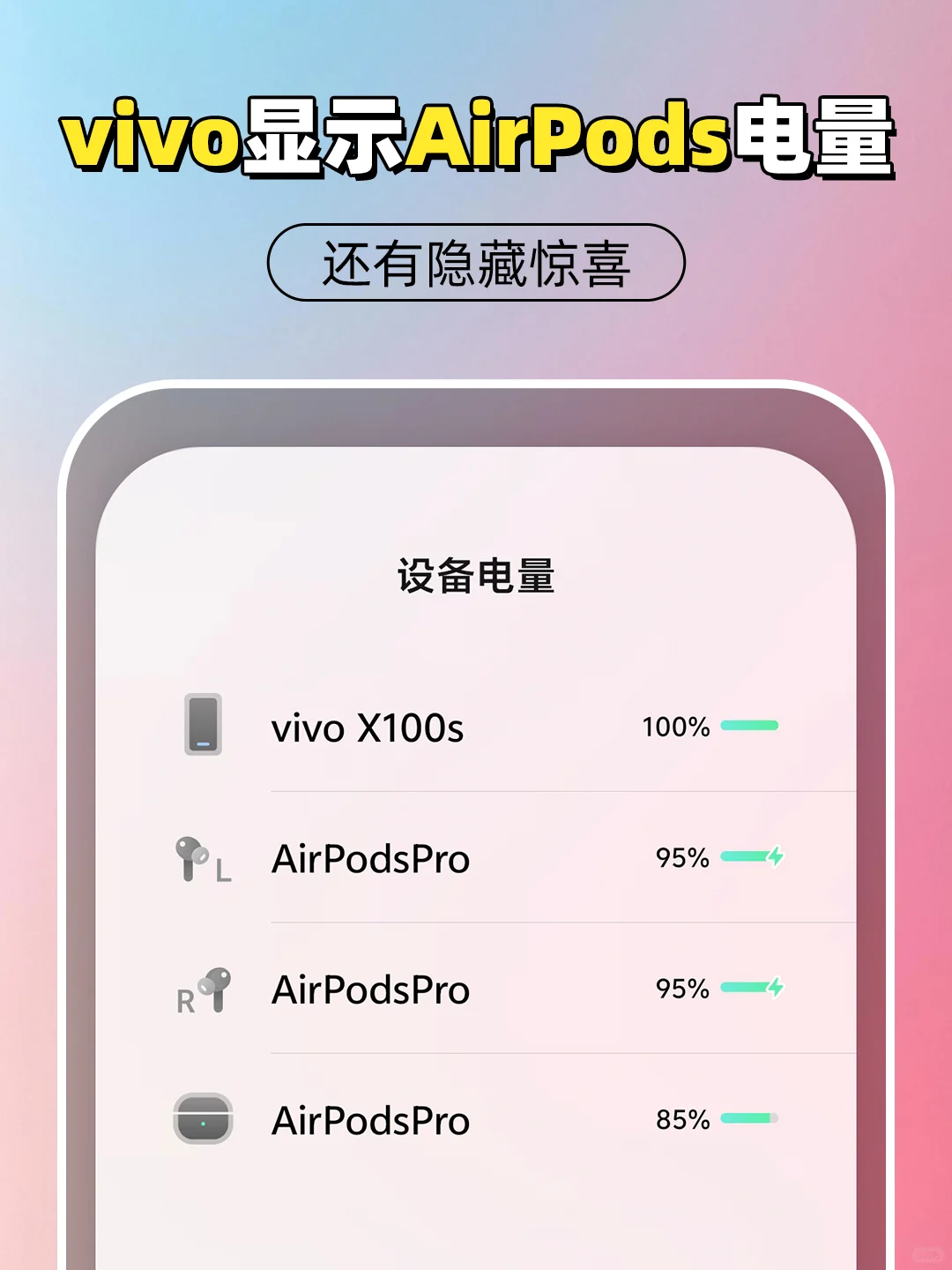 🎧不用第三方软件，vivo和AirPods更适配