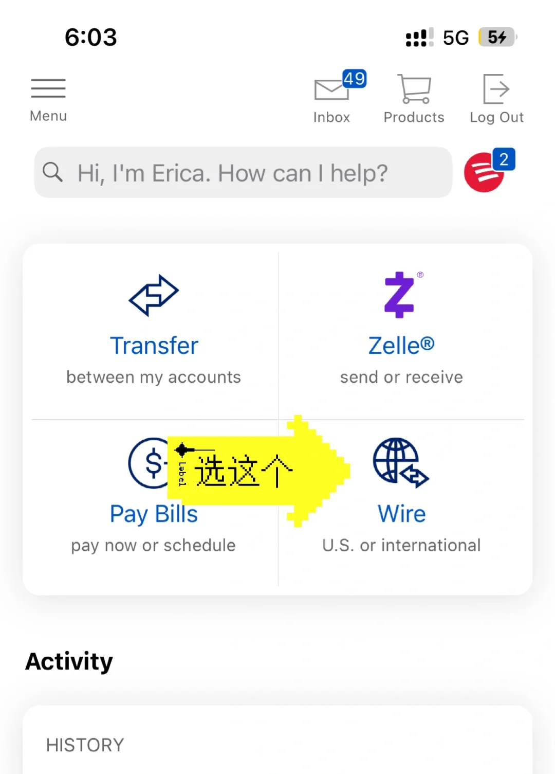 boa手机汇款（电汇）