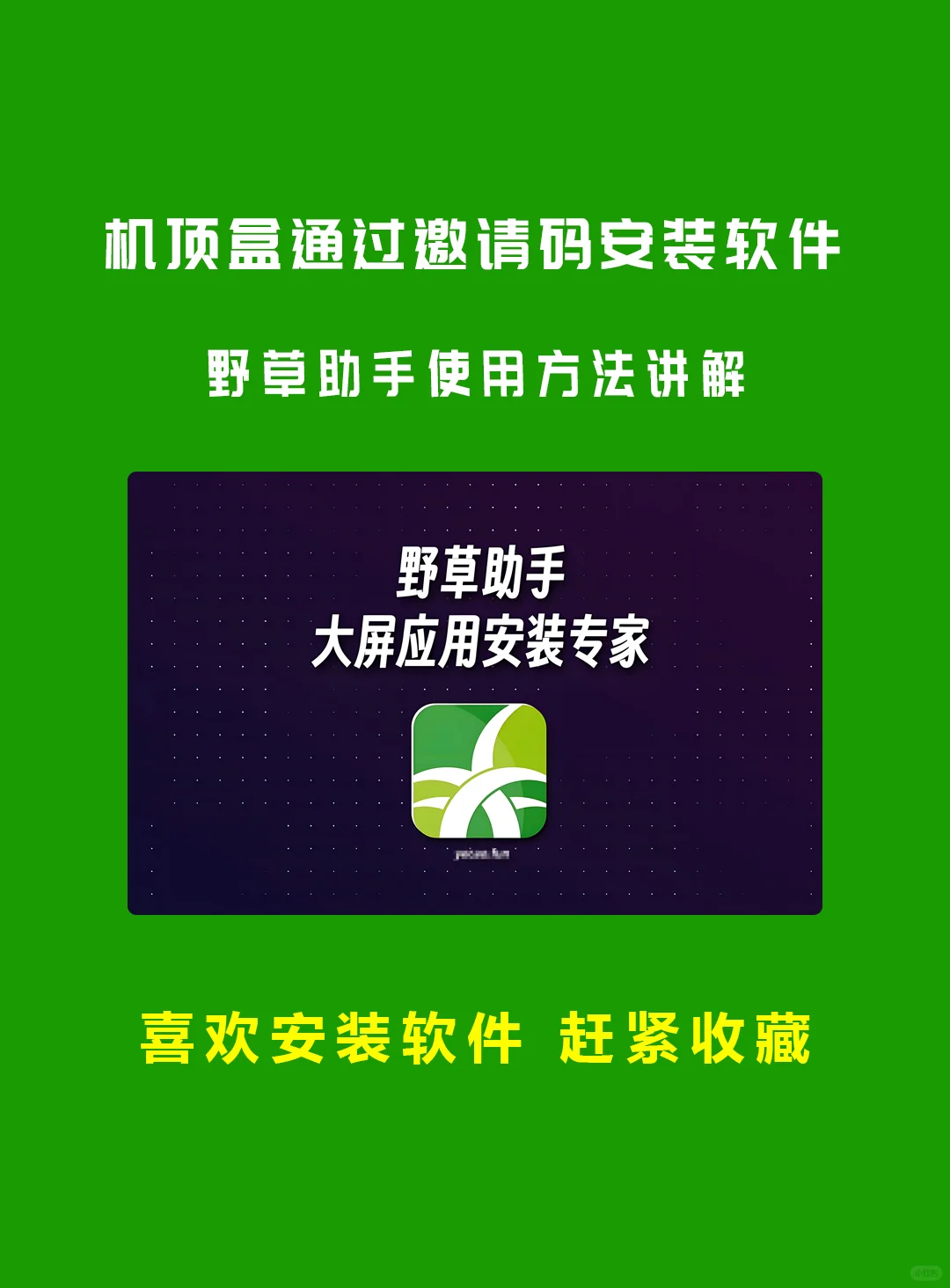 机顶盒如何通过野草邀请码安装软件应用