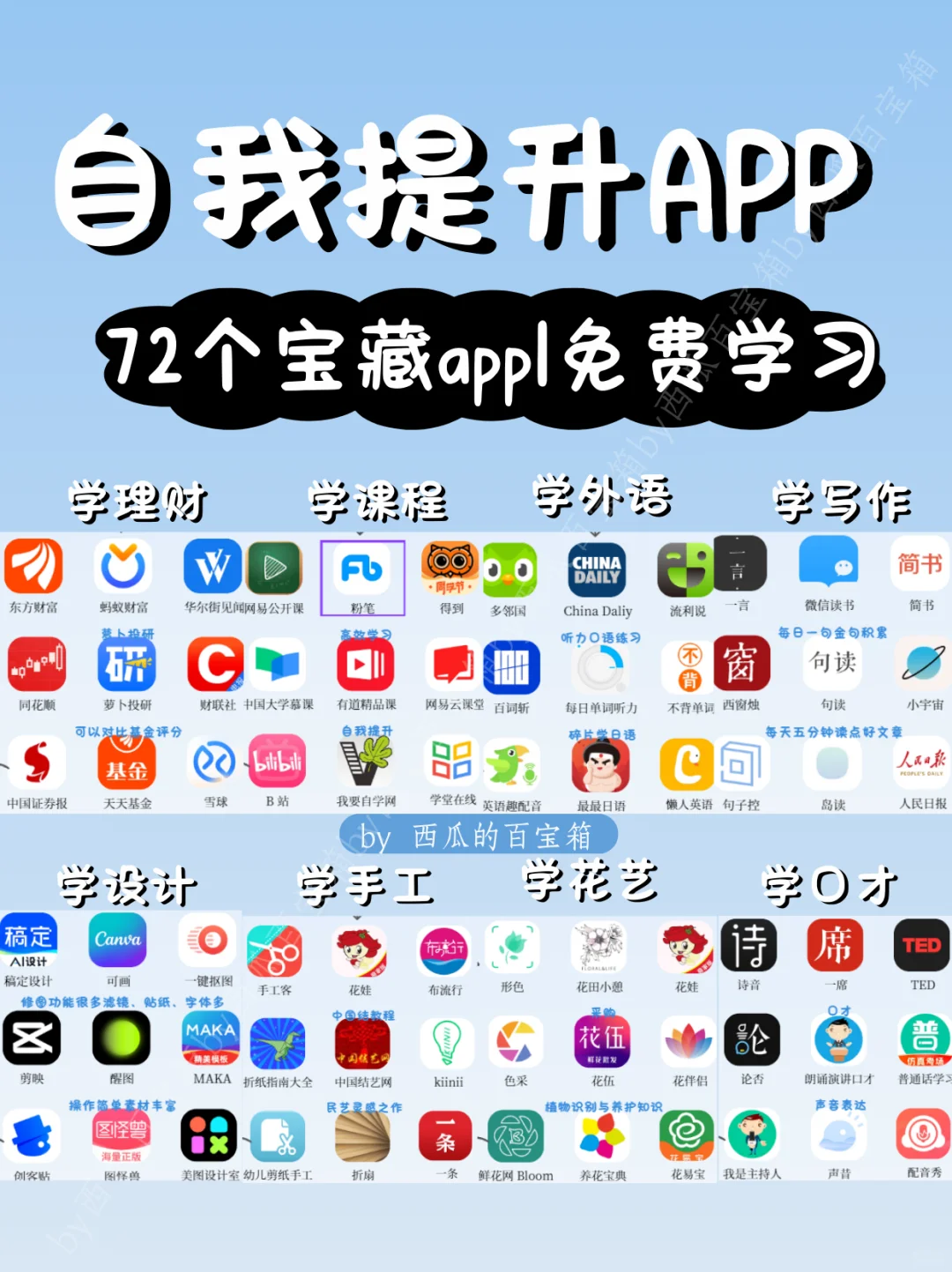 拒绝平庸🔥72款女生自我提升❗零成本学习