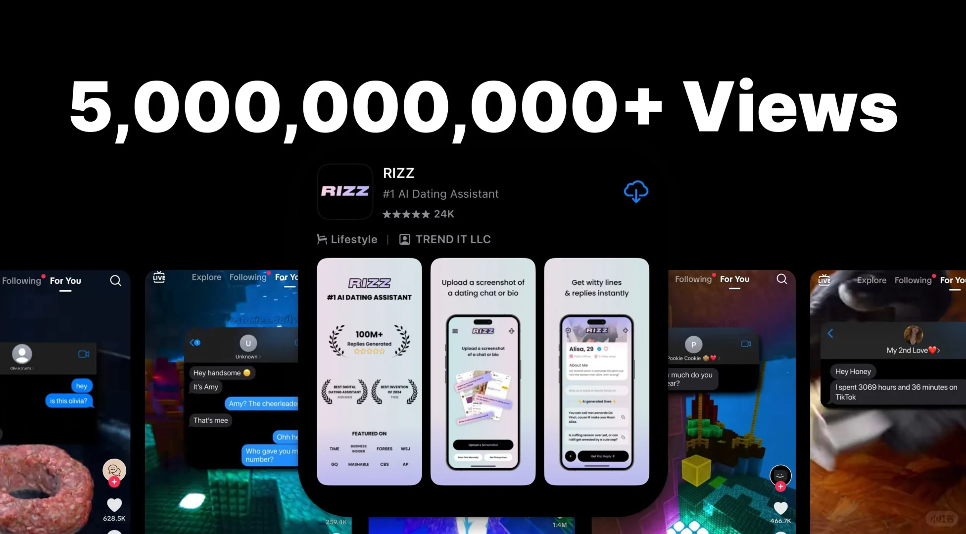 RIZZ App靠“0人设+AI剪辑”干到50亿播放！