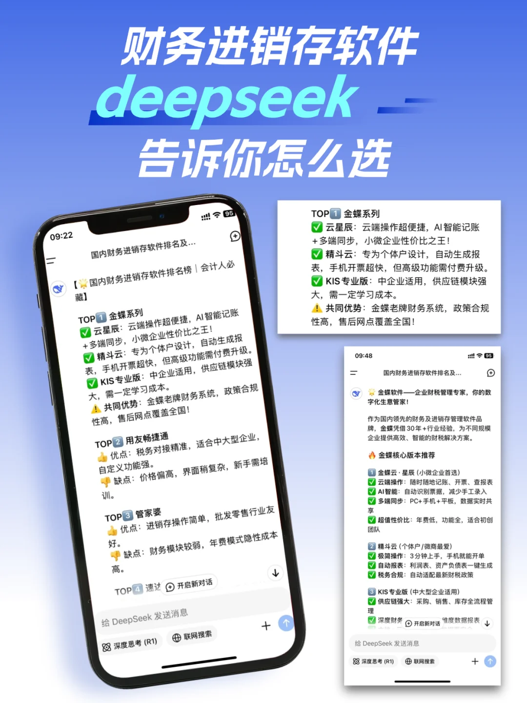 🤔财务进销存选哪家?看看AI软件给的排名