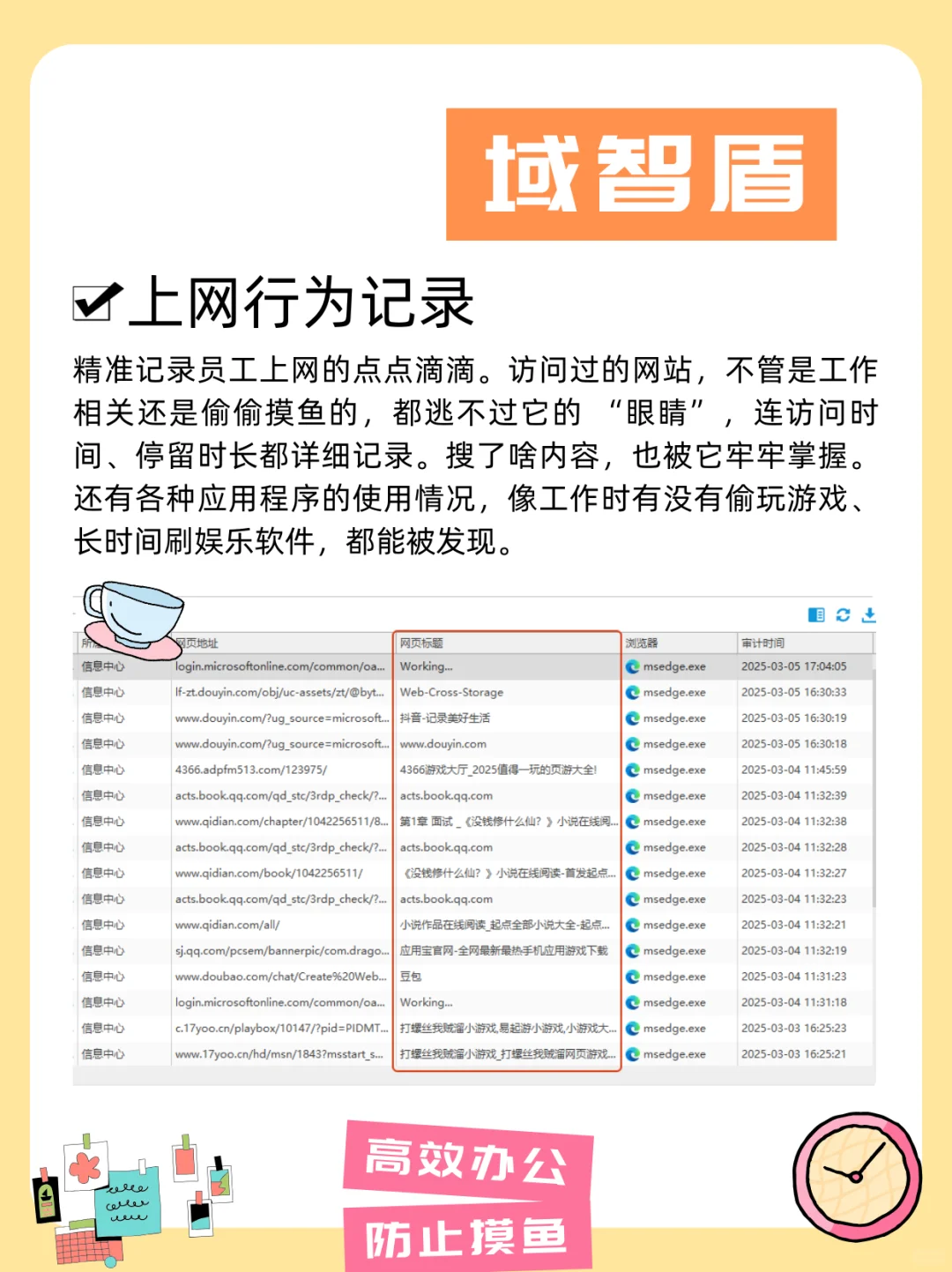 有效办公提高效率 域智盾 电脑监控软件