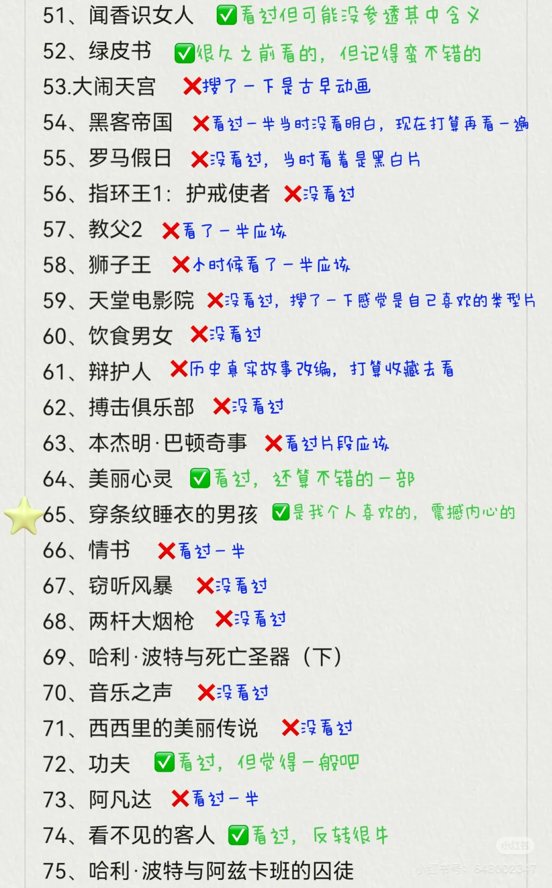 超流水账式电影推荐