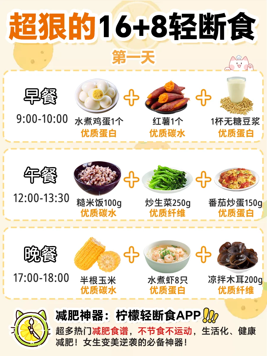 超火的16+8轻断食⚡️夏天前瘦出骨感🔥