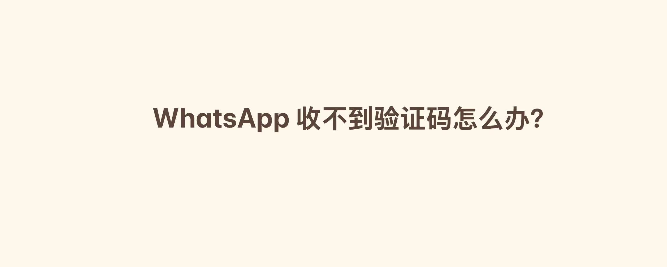 来喽!来喽!WhatsApp注册教程来喽!