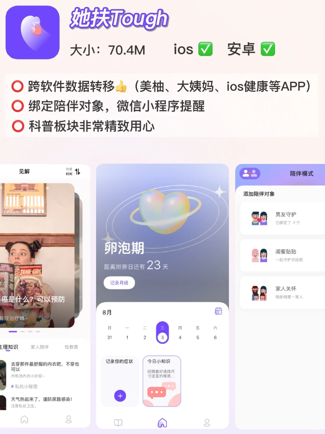 姐妹来‼️7款风评超好的👍姨妈App 详细测评
