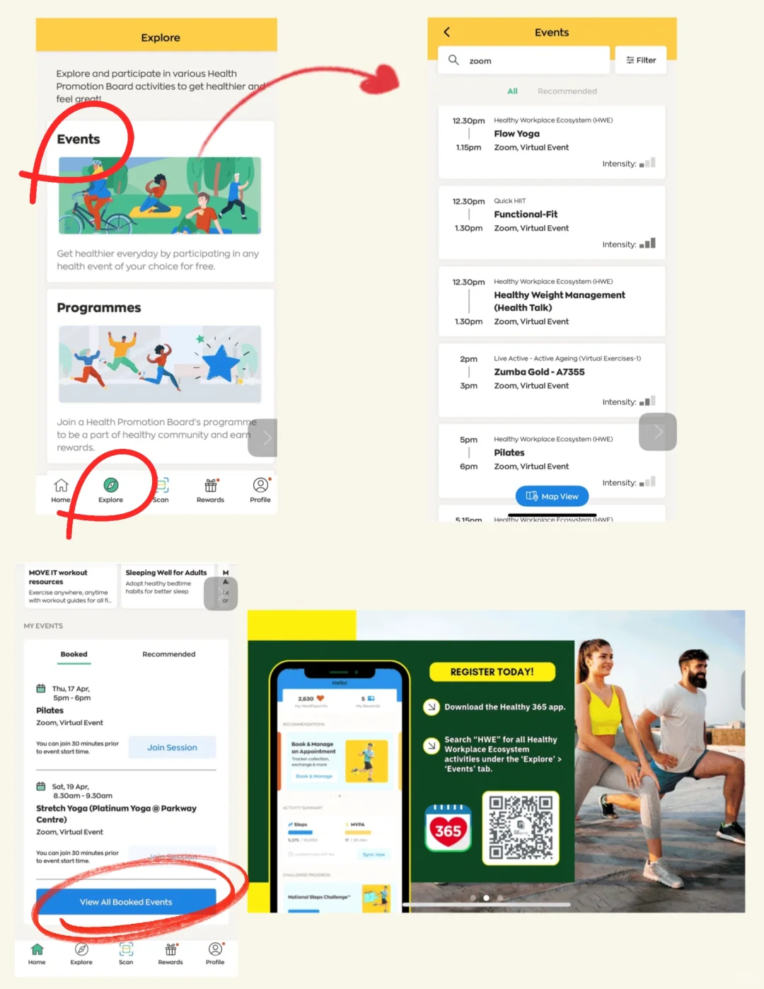 🇸🇬Healthy365 app: 免费zoom 瑜伽健身