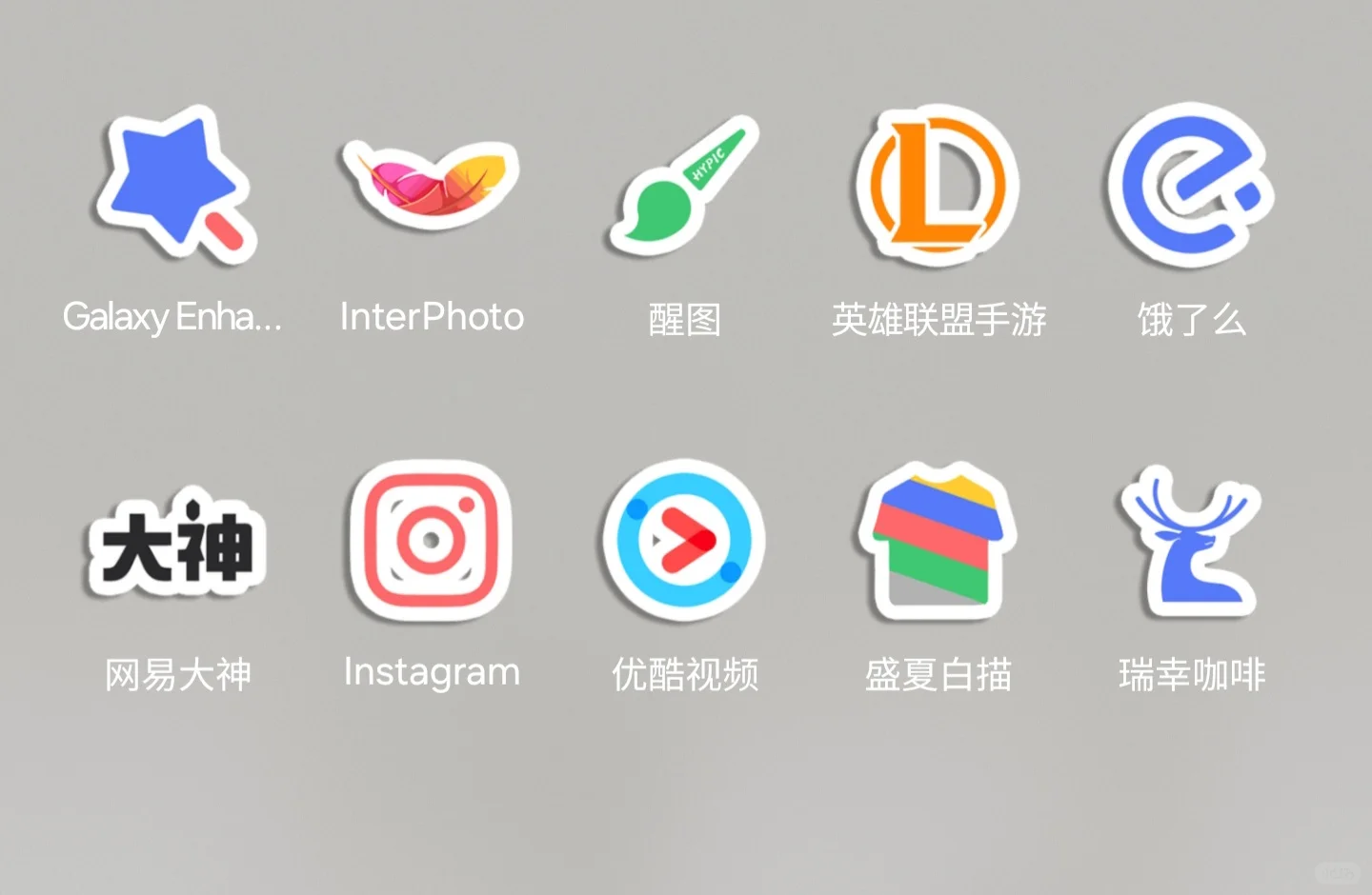 三星图标：盛夏白猫