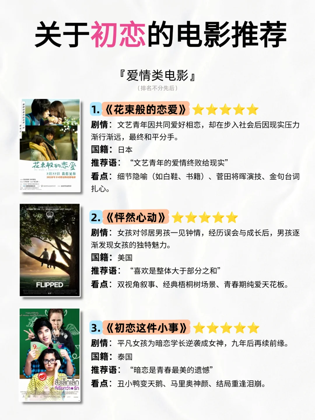 关于初恋的的爱情电影推荐💖