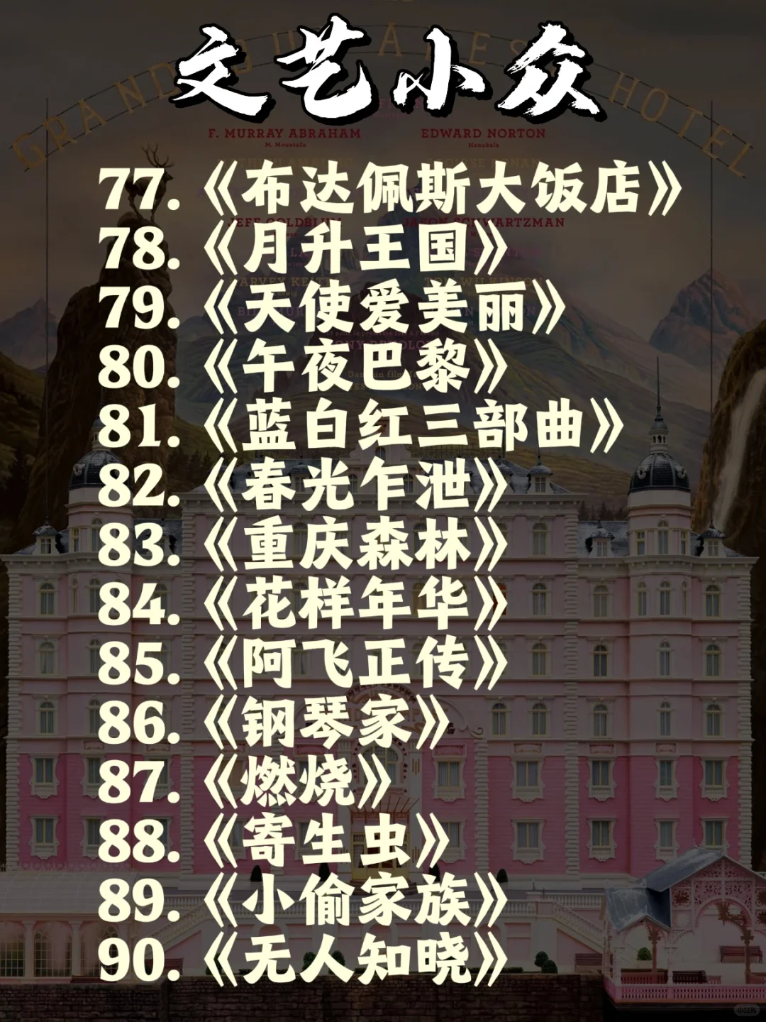 🎬 100部电影拯救你的片荒！狠狠提升自己💪