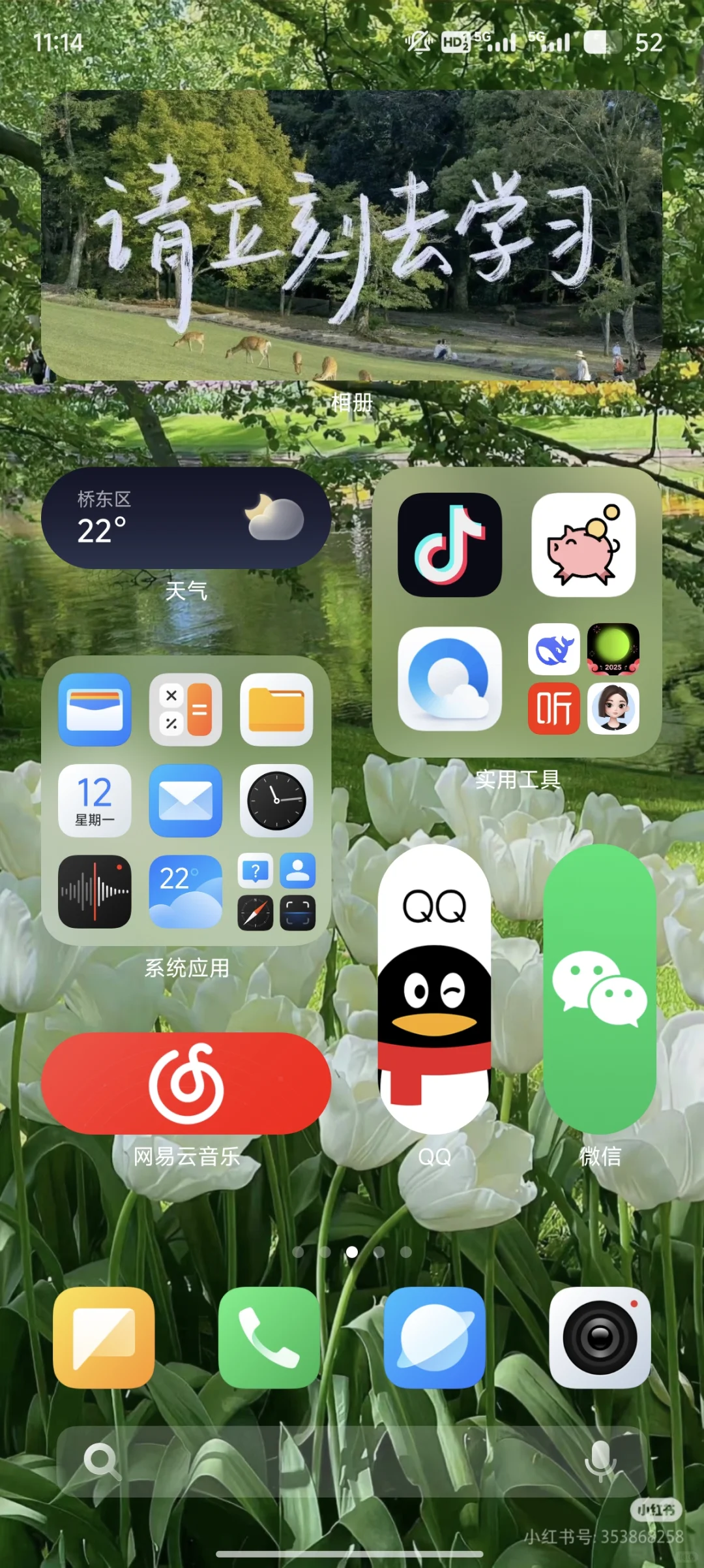 夏天氛围拉满 小米14桌面布局