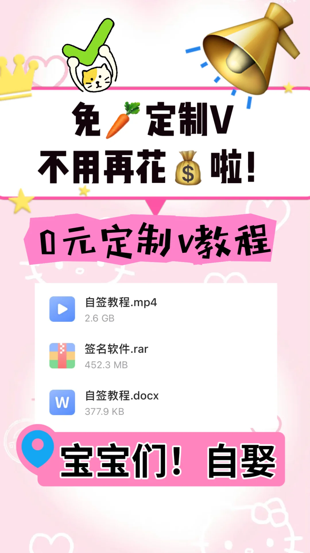 勉费🥕定制V！宝宝们0元分享安装教程！