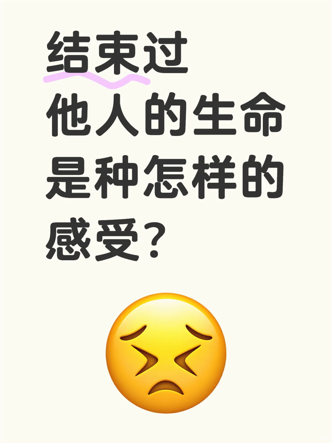 结束过他人的生命是种怎样的感受？