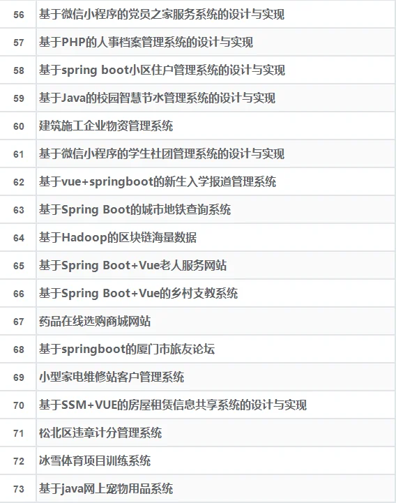 计算机专业新手小白也合适的毕设项目