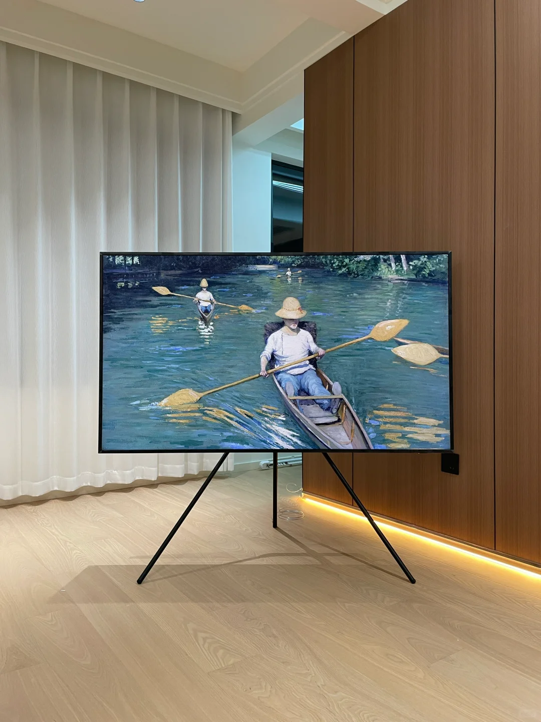 终于把三星画壁电视搬回家啦