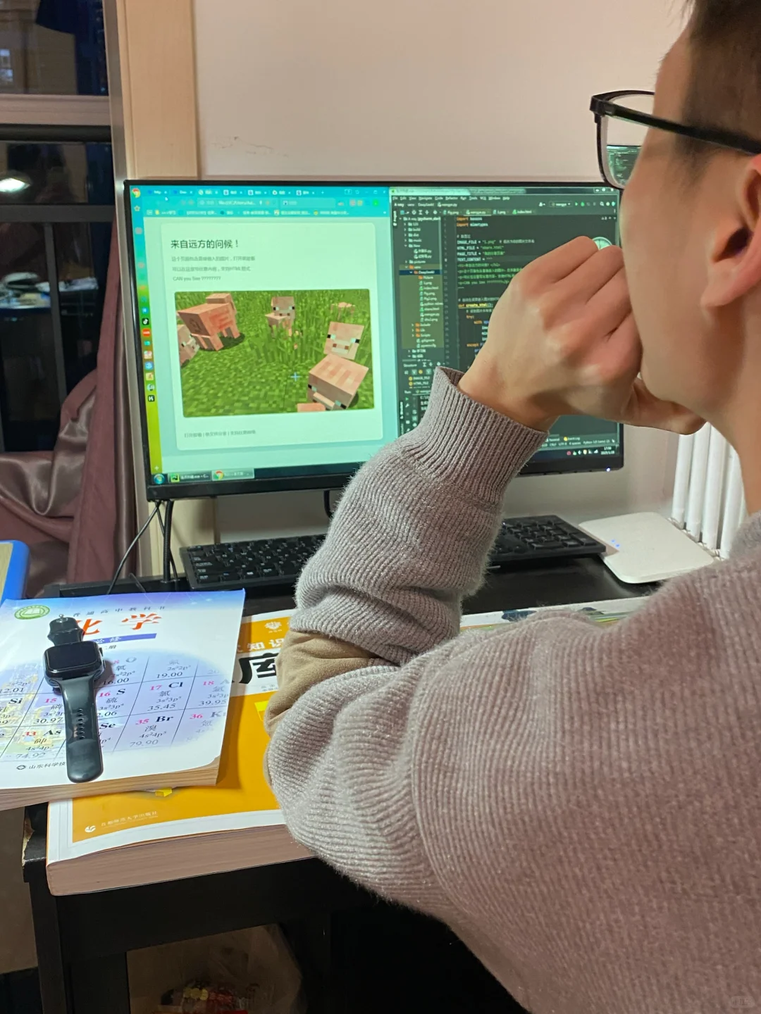 好疯狂，14岁的我弟用DeepSeek跑了一天代码