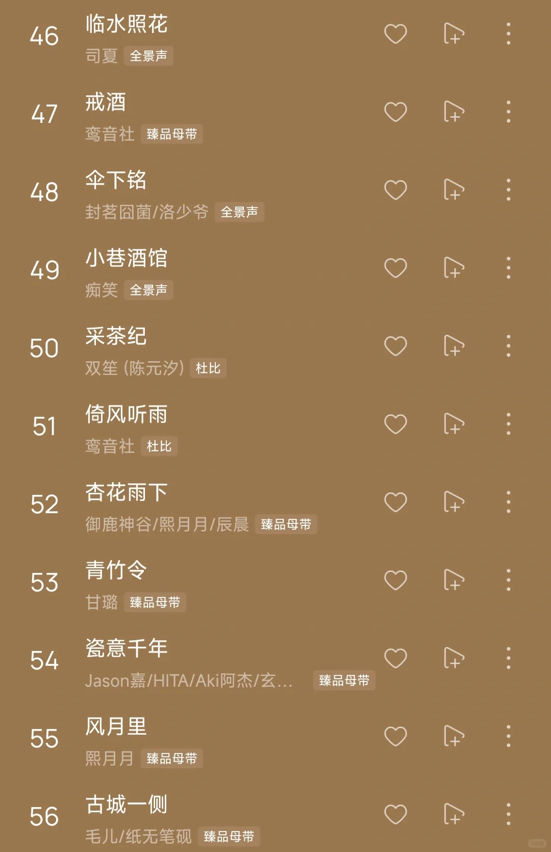 古风歌单分享（好听且免费）