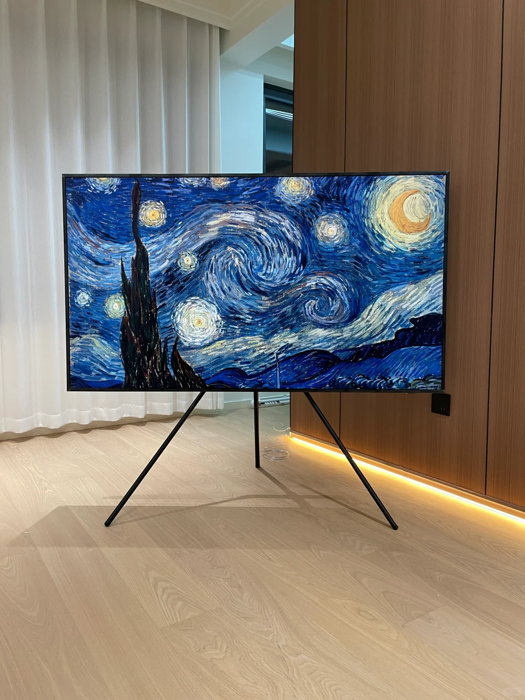 终于把三星画壁电视搬回家啦