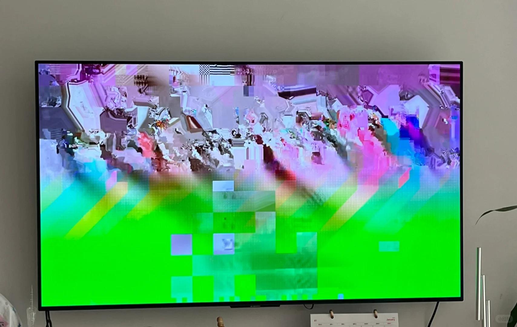 小米电视播放百度网盘的视频就花成这样