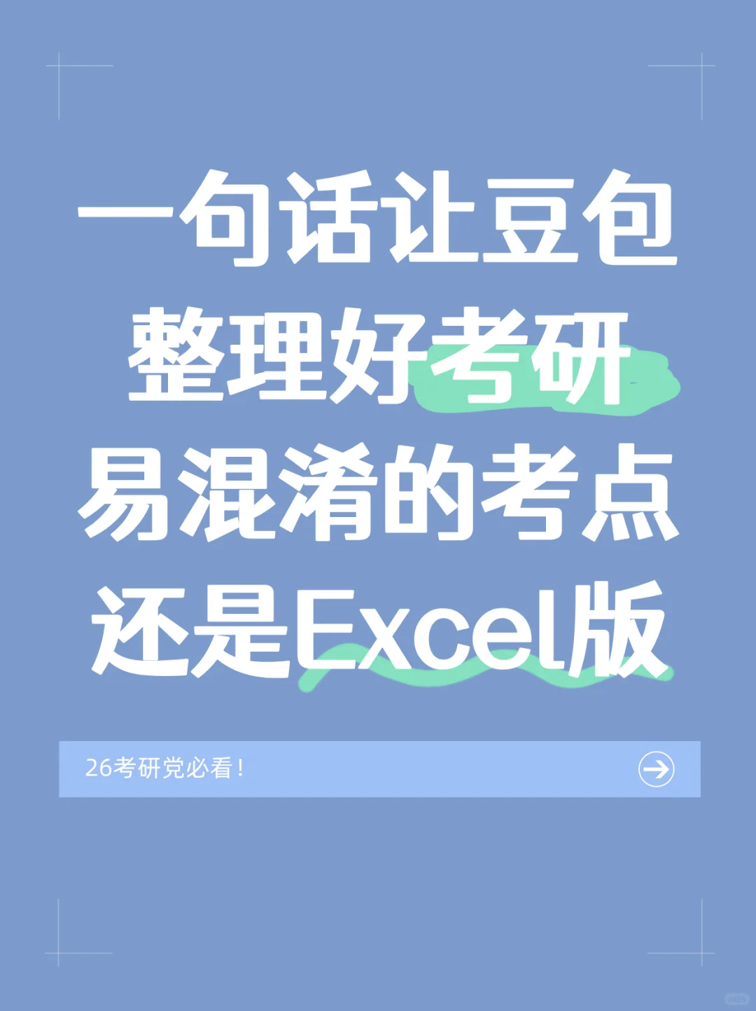 一句话让豆包电脑版整理考研易混淆考点！
