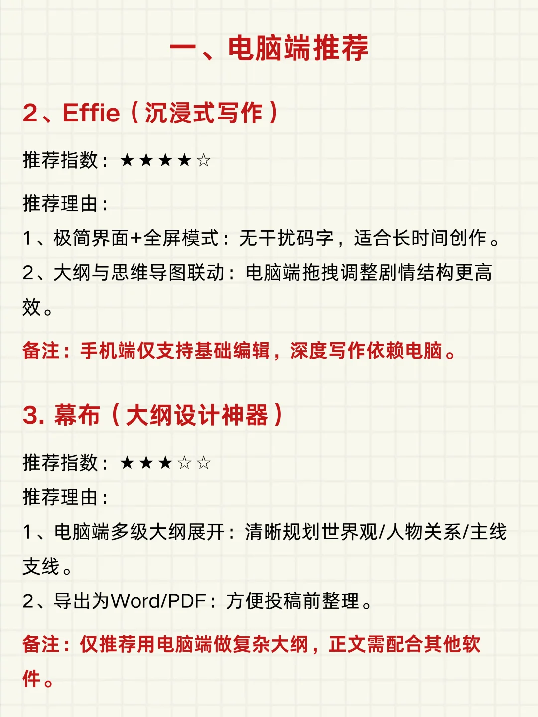 新人作者—必备写作软件，码住！