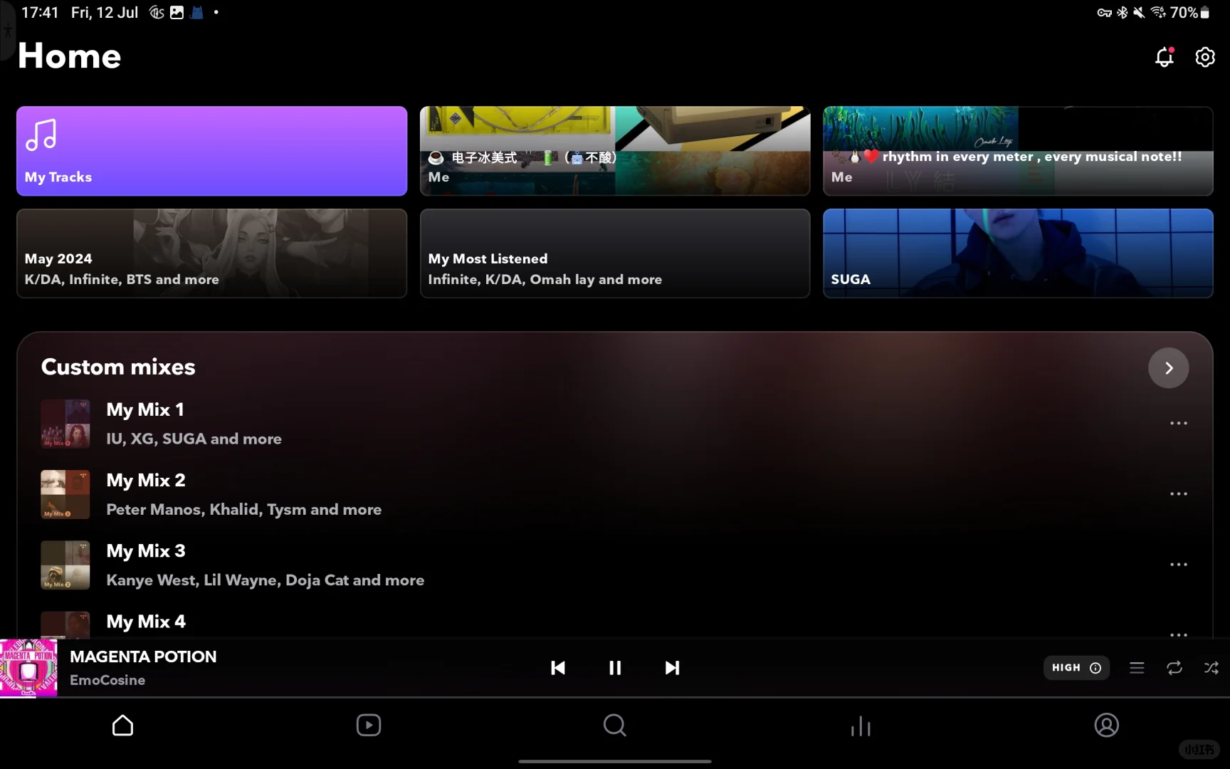 三星平板端，音乐软件UI审判🫥🫥