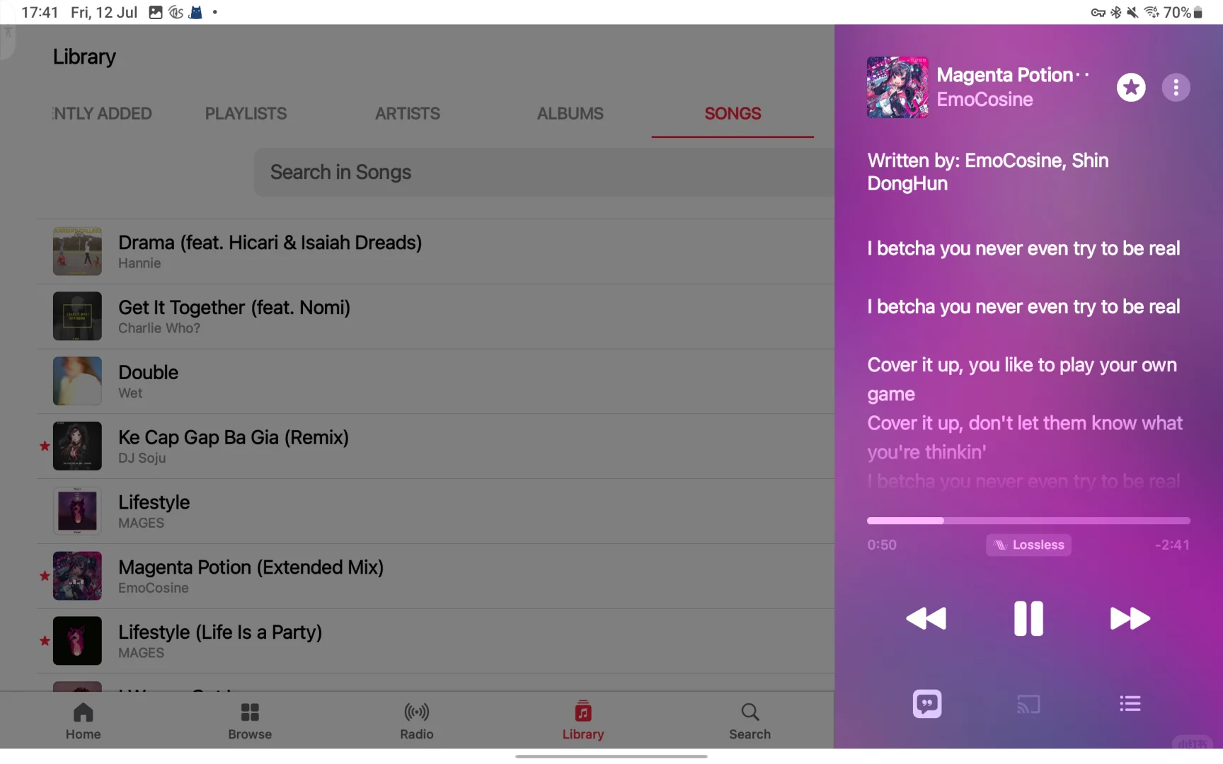 三星平板端，音乐软件UI审判🫥🫥