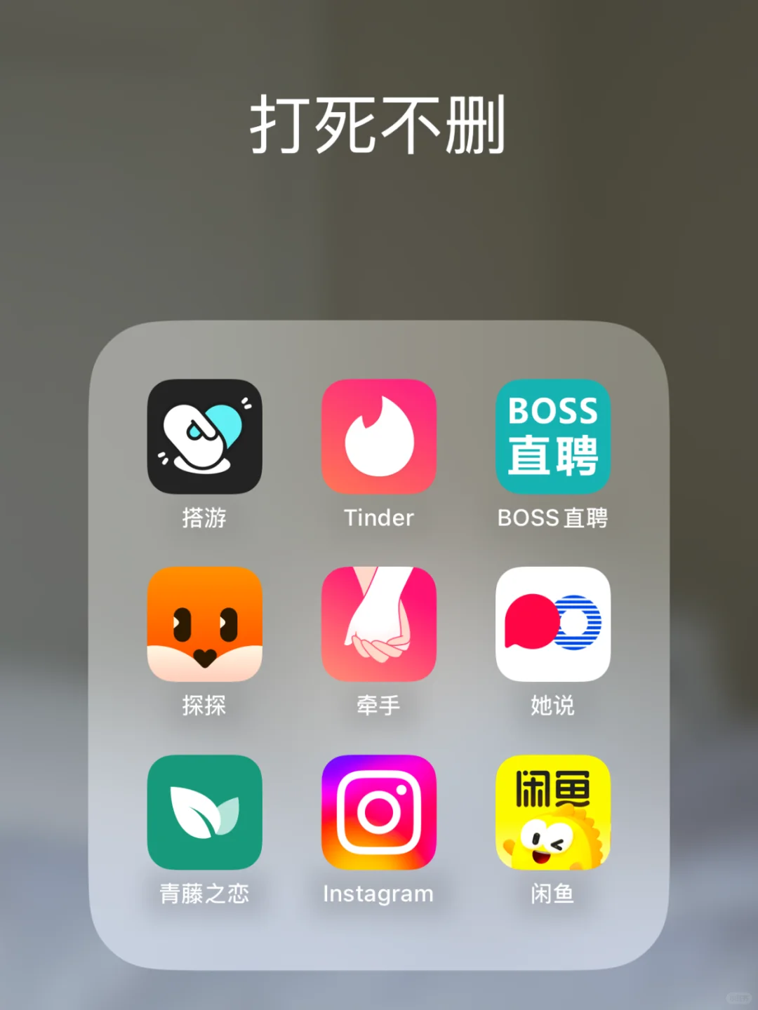 自留的交友软件，打死不删