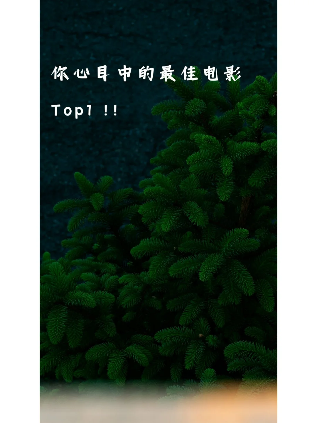 「你心目中的最佳电影 Top1！」