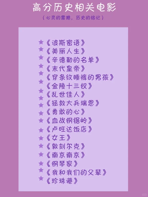 周末必看的高分经典各题材电影合集✨