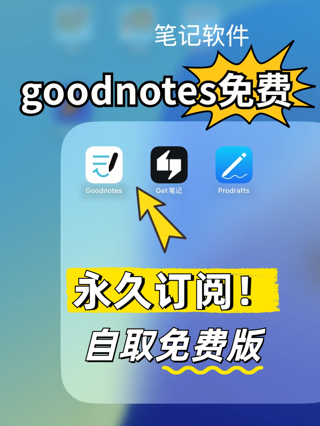 goodnotes免费版,永久订阅成功了!