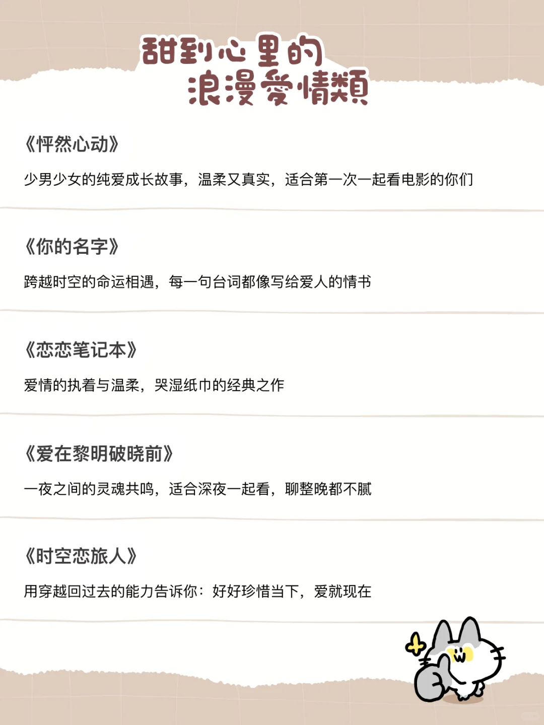 🎬 适合情侣一起看的20部电影推荐