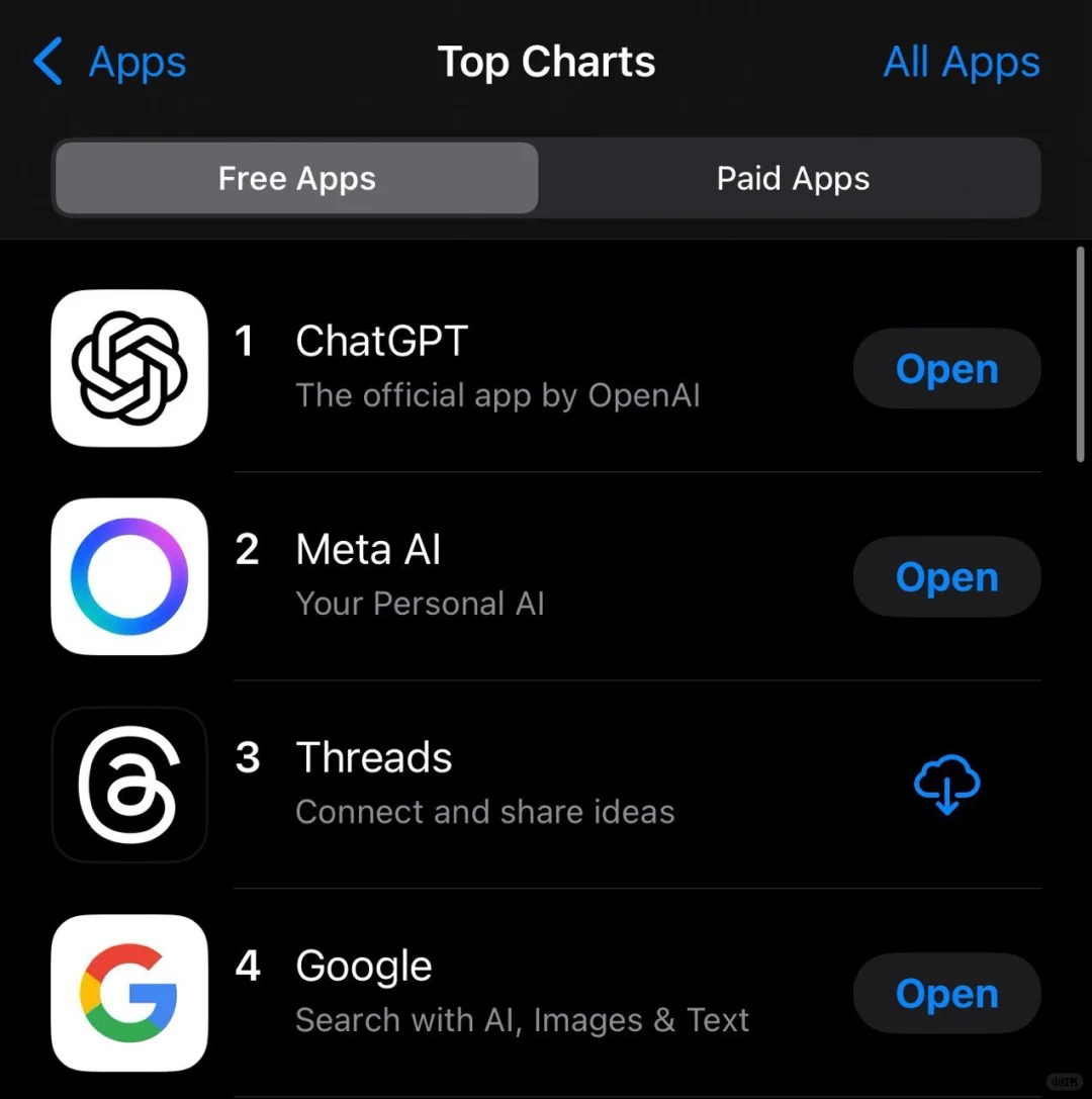 Meta AI上线啦!在美国App Store冲到第2!