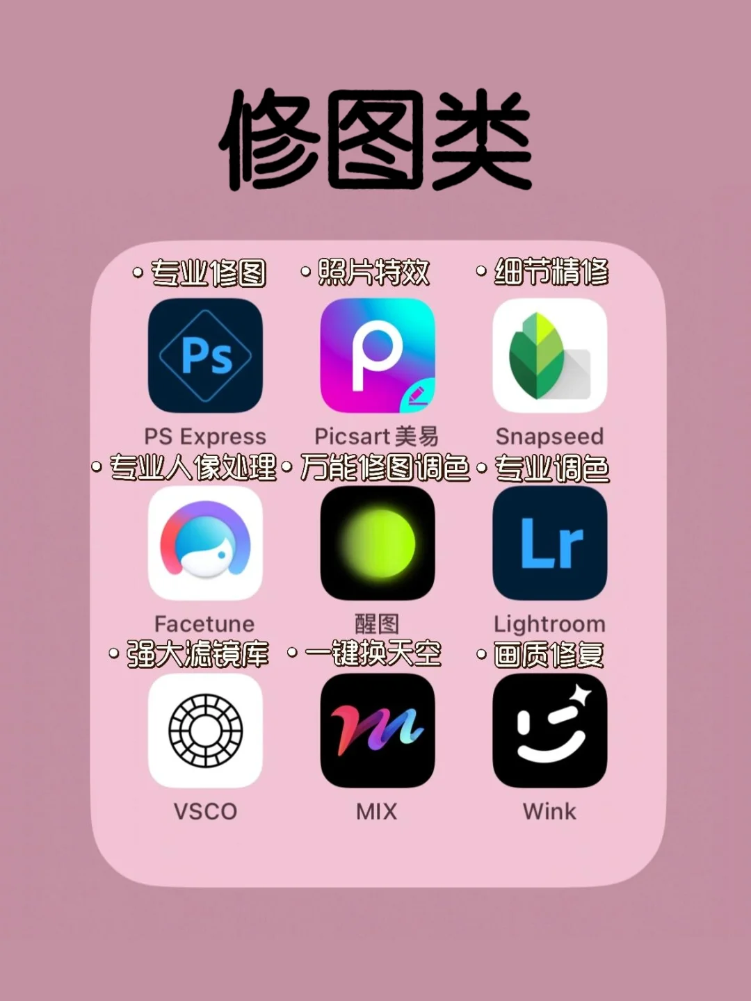 博主都在用的拍照修图最全36个app🔥